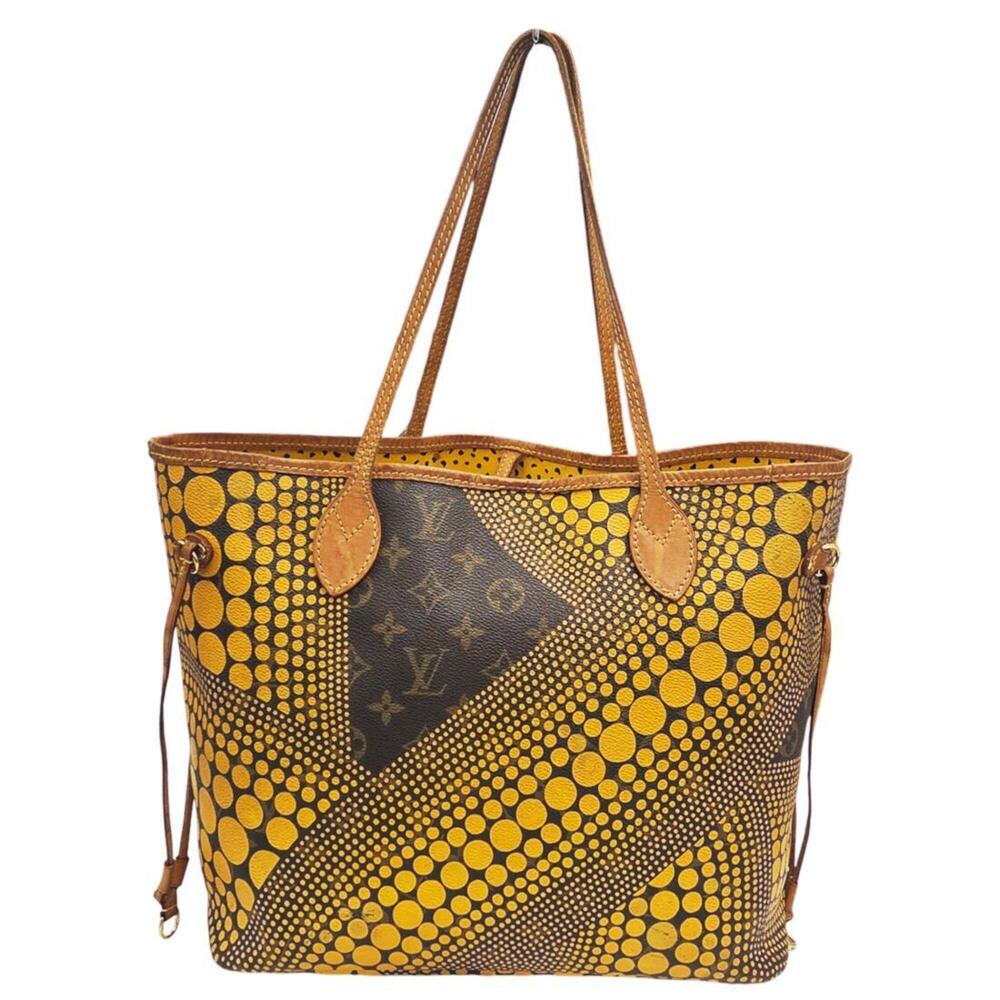 LOUIS VUITTON Neverfull MM M40685 Yayoi Kusama Polka Dot Tote Bag Monogram Br...